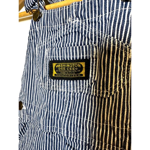 Vintage Washington Dee Cee Toddler Overalls 3T Railroad Stripe USA Made - Picture 3 of 5